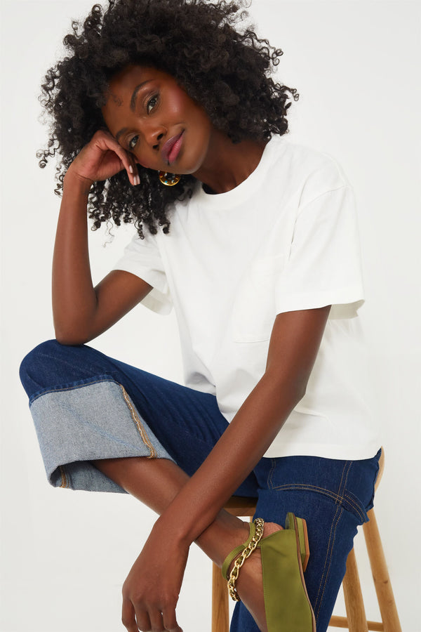 White Kelley Pocket Tee
