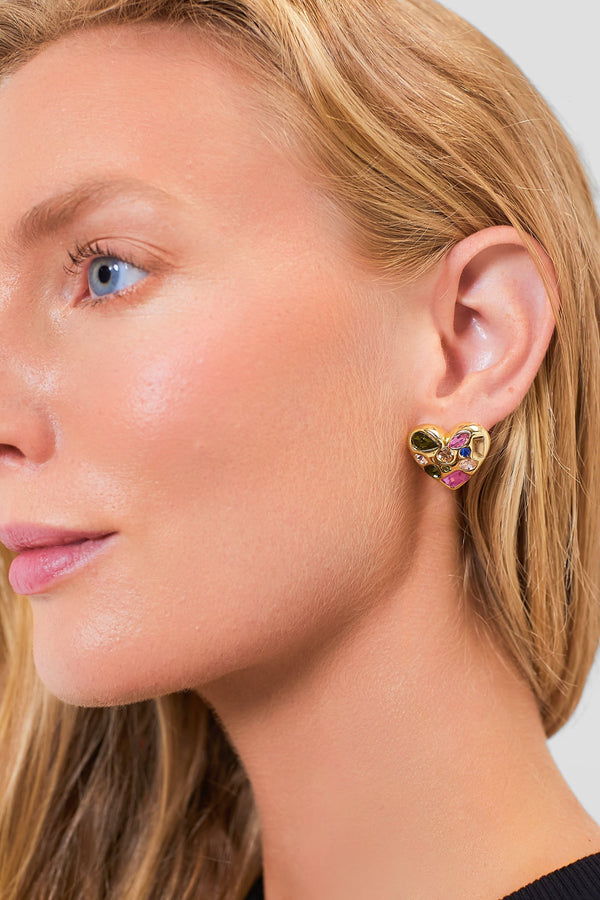 Crystal Heart Zoe Studs