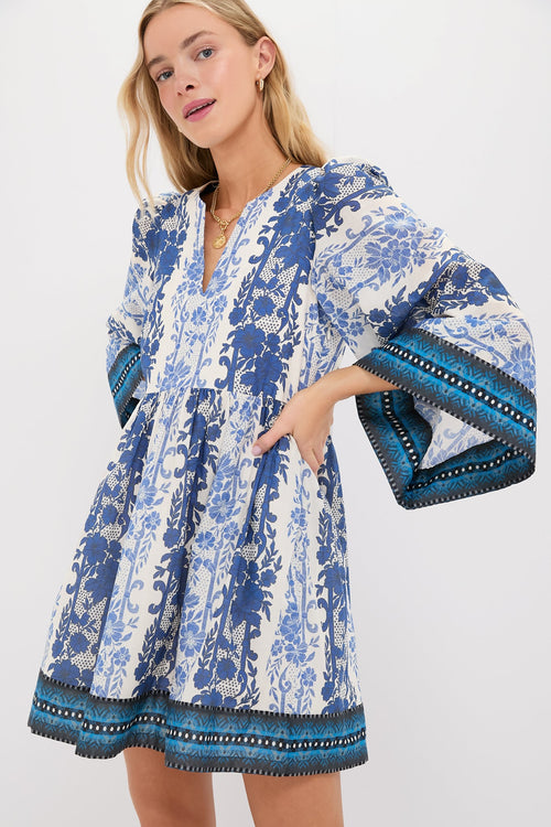 Bondi Blues Cotton Voile Izzie Dress