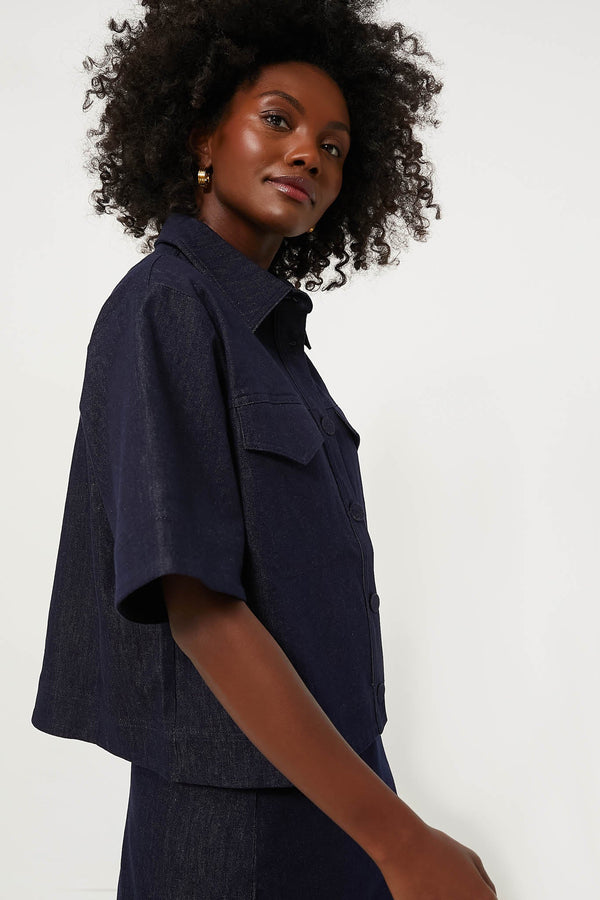 Navy Denim Tessa Top