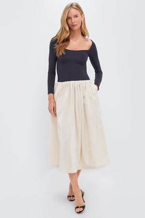 Black and Cream Deeda Dress