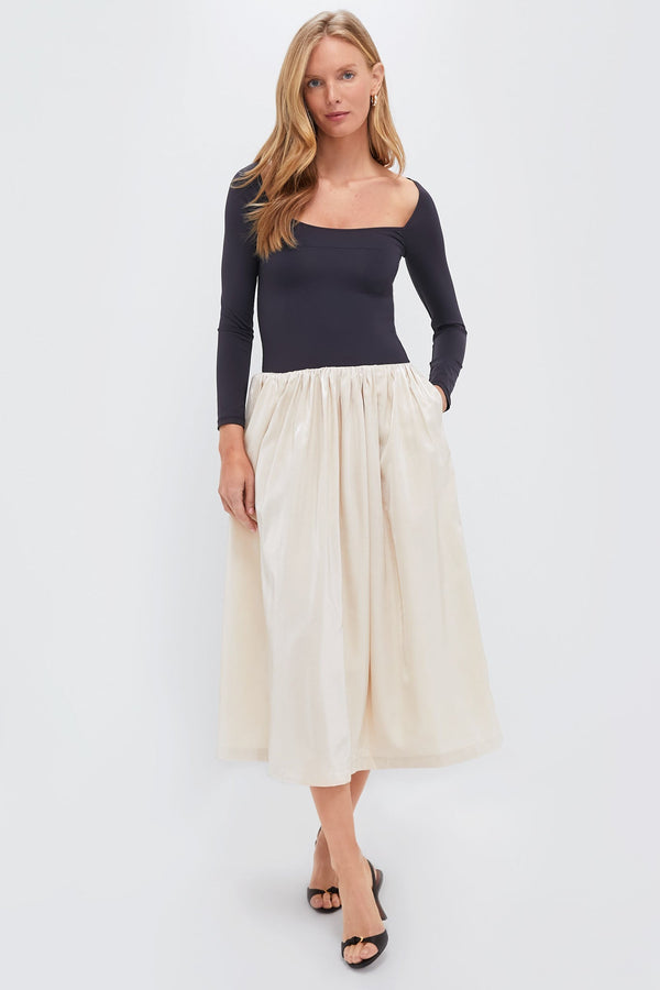 Black and Cream Deeda Dress