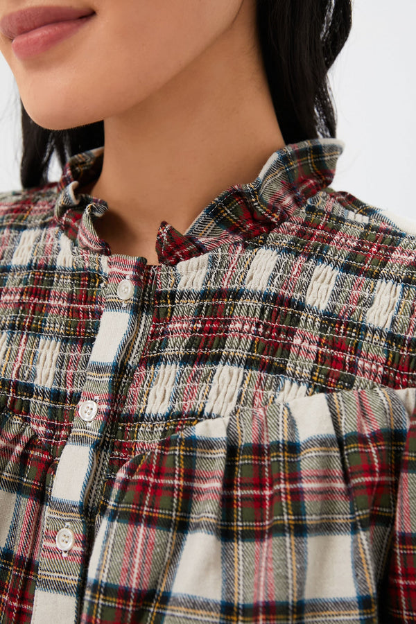Exclusive Ivory Plaid Nicole Shirt