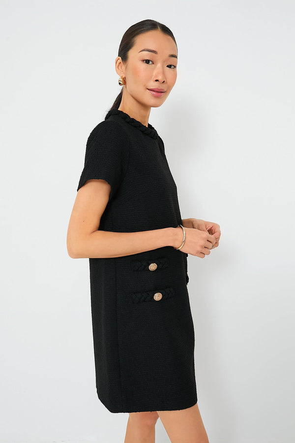 Black Tweed Jackie Dress