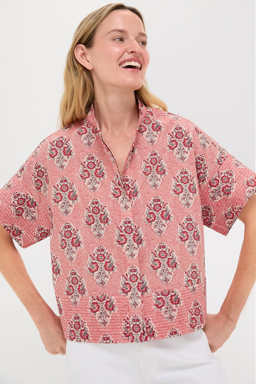 Scarlet Sonata Trapunto Stitch Sofia Shirt