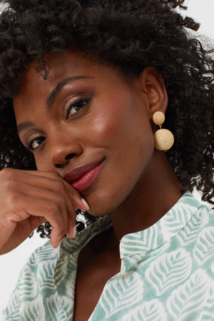 Petite Raffia Lantern Earrings