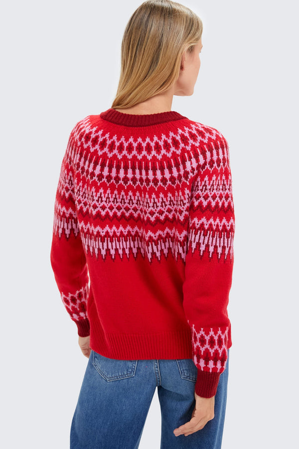 Red Velvet Crewneck Sweater