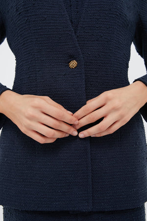 Navy Tweed Blaine Jacket