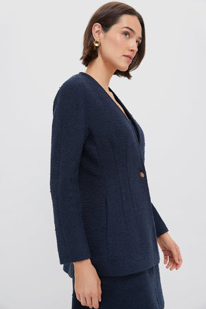 Navy Tweed Blaine Jacket