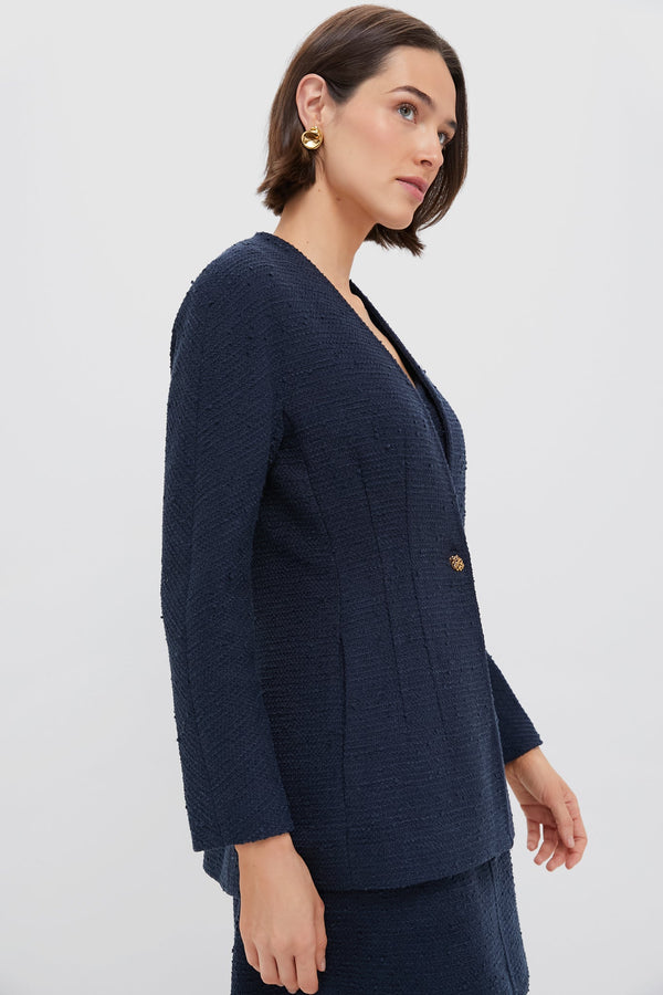 Navy Tweed Blaine Jacket