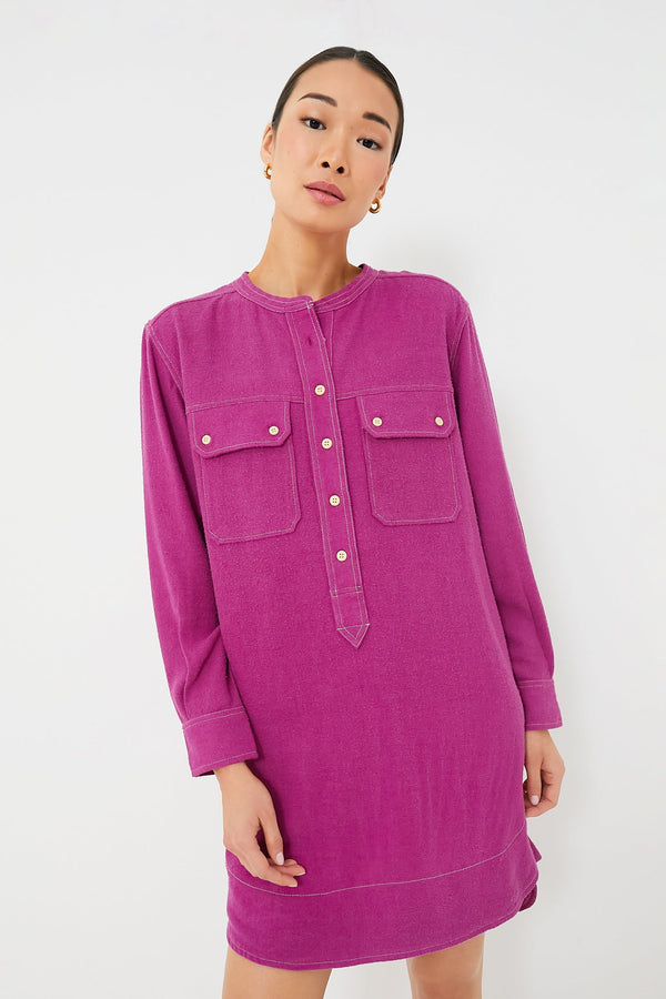 Mauve Venoya Silk Bourette Dress