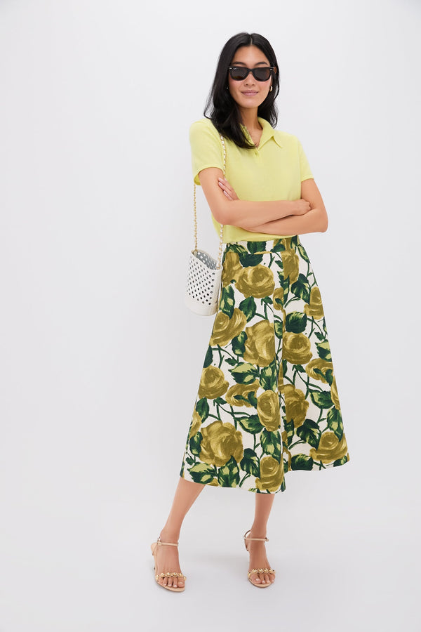 Citron Cashmere Short Sleeve Polo