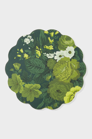 Verdant Floral Reversible Wipeable Placemats Set of 4