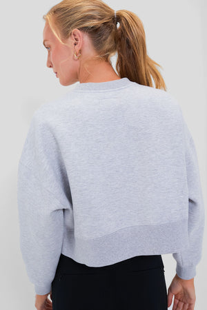 Heathered Gray Cropped Evans Pullover
