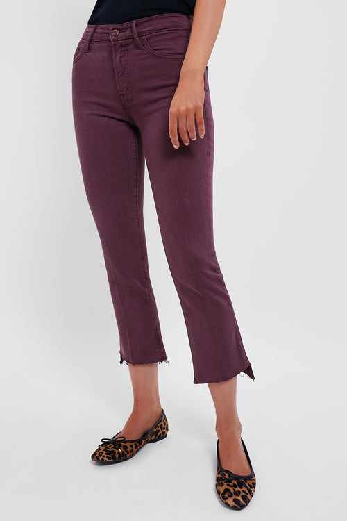 Mauve Wine The Insider Crop Step Fray