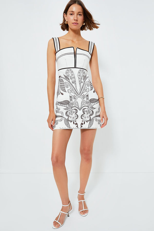 Off White Brown Molly Dress