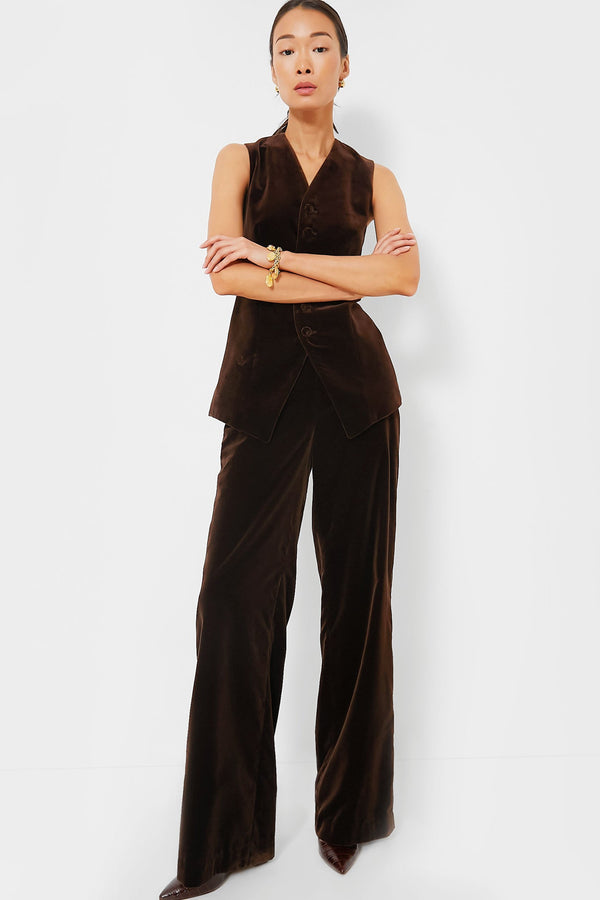 Circuit Brown Velvet Pant
