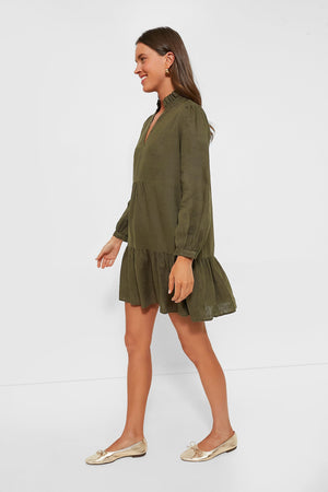 Olive Green Linen Palmerston Dress