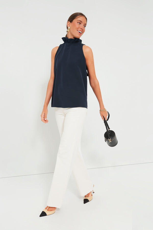 Navy Mason Top