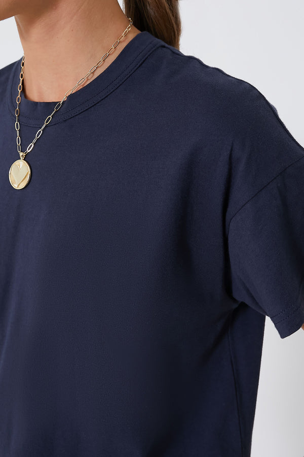 Navy Presley Boyfriend Tee