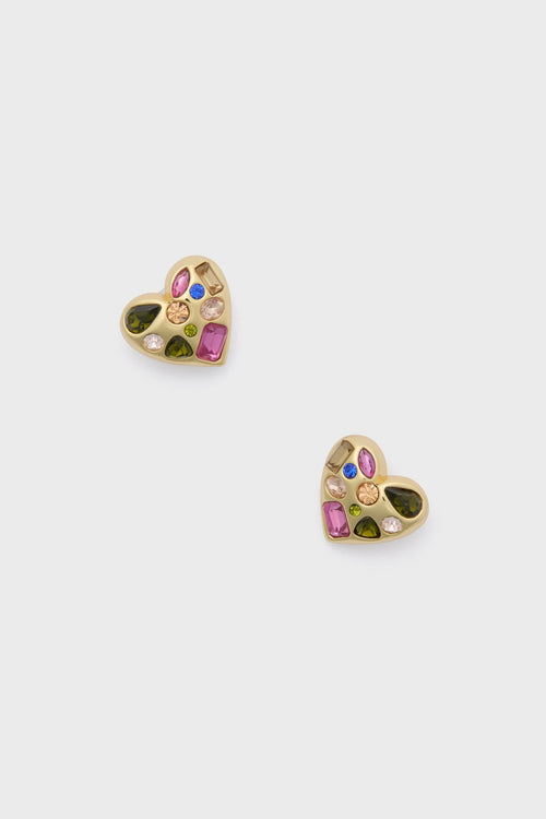 Crystal Heart Zoe Studs