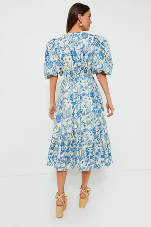 Blue Woodland Floral Lindley Dress