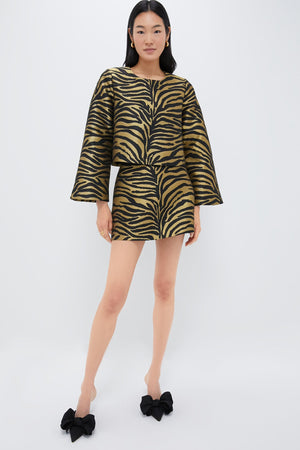 Tiger Jacquard Meg Mini Skirt