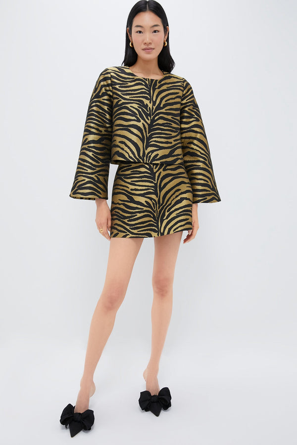 Tiger Jacquard Meg Mini Skirt