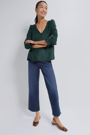 Malachite Suede Easton Blouse