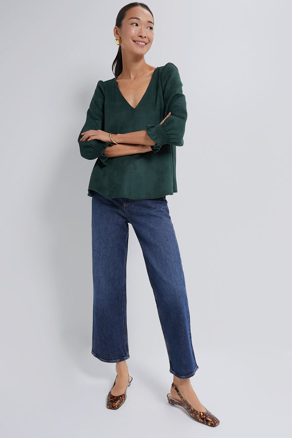 Malachite Suede Easton Blouse