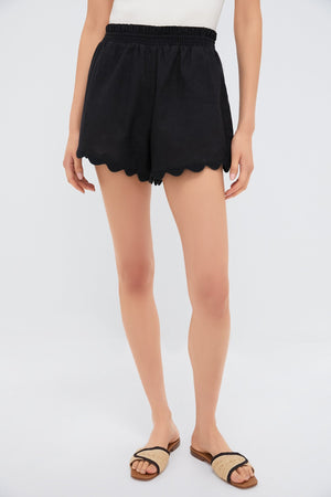 Black Linen Ava Short