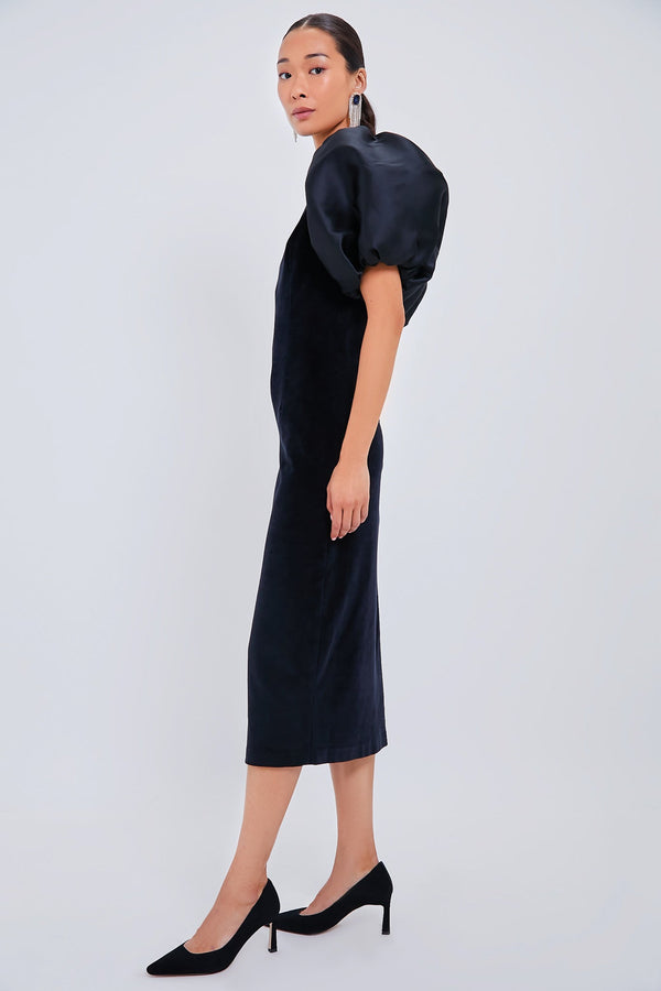 Black Suzanne Velvet Dress