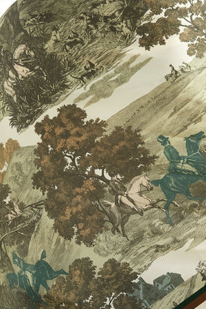 Foxhunt Toile Medium Silk Scarf