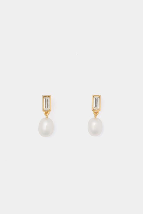 Pearl and Crystal Maura Earrings