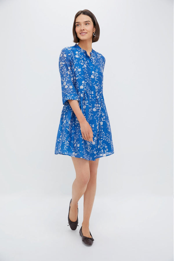 Limoges Floral Royal Shirt Dress