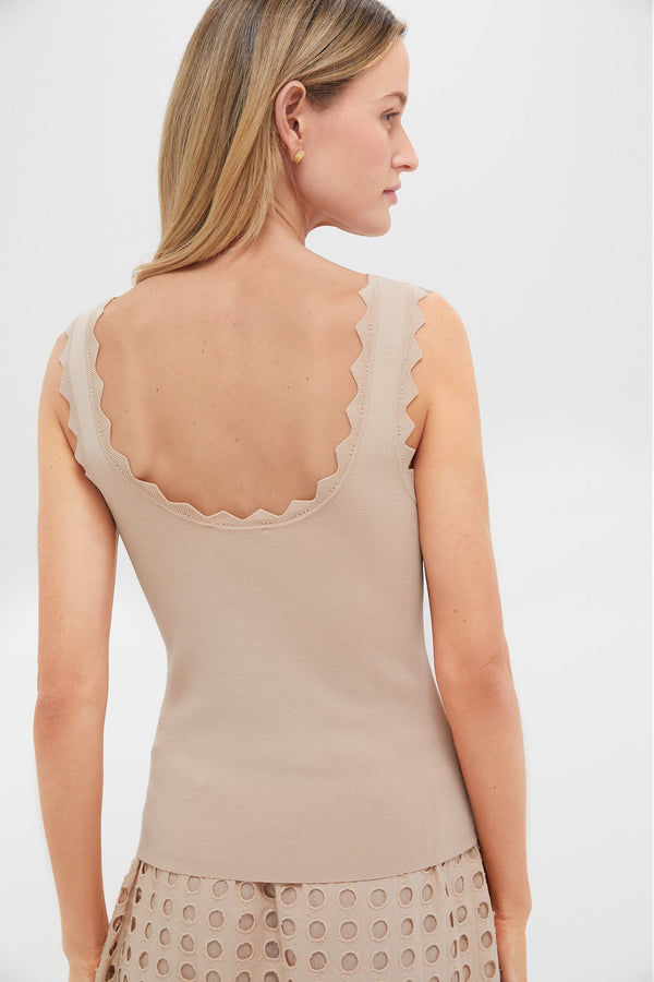 Tan Ric Rac Compression Tank
