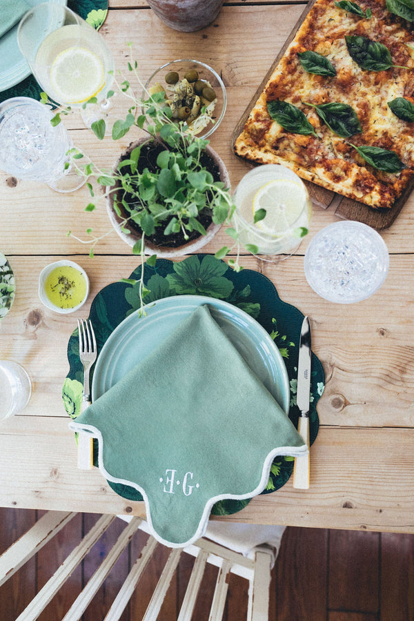 Verdant Floral Reversible Wipeable Placemats Set of 4