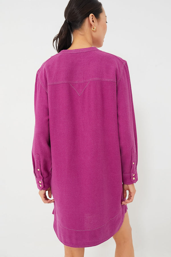 Mauve Venoya Silk Bourette Dress