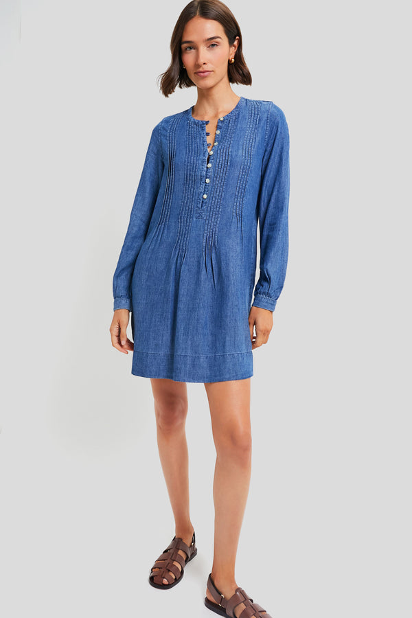 Dark Rain Wash The Tried and True Long Sleeve Isha Dress