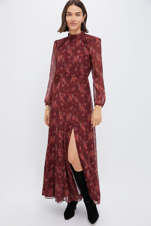 Burgundy Bouquet Adare Dress