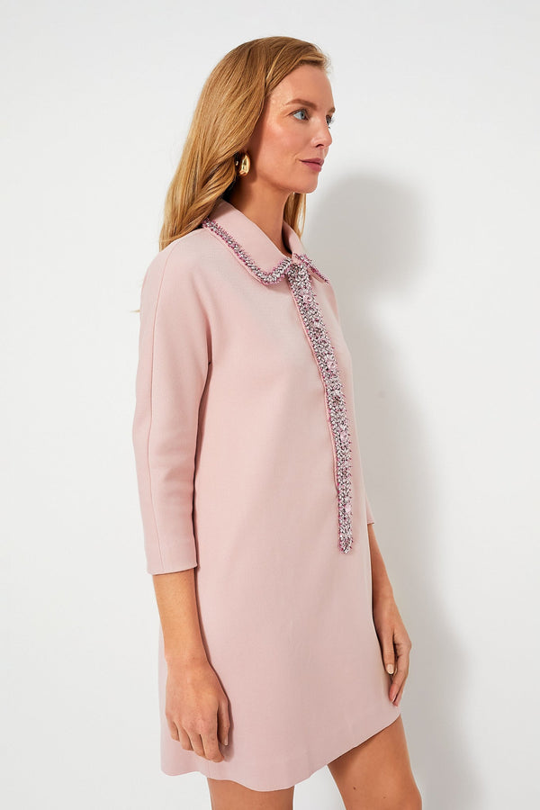 Powder Pink Embellished Nicola Dress