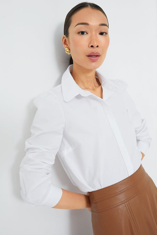 White Penelope Button Down