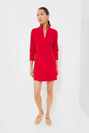 Red Ponte Clifton Dress