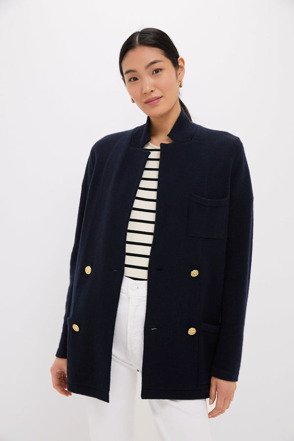 Navy Cashmere Benji Blazer