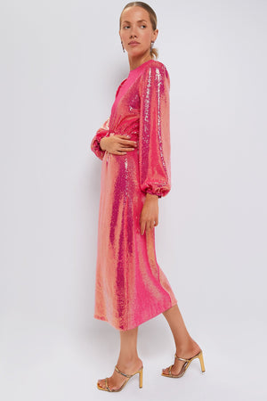 Pink Sequin Ivanna Dress