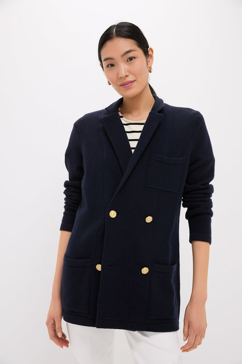 Navy Cashmere Benji Blazer