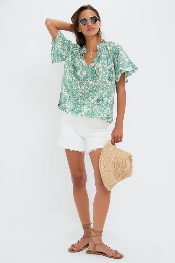Misty Jade Blossom Cassis Top