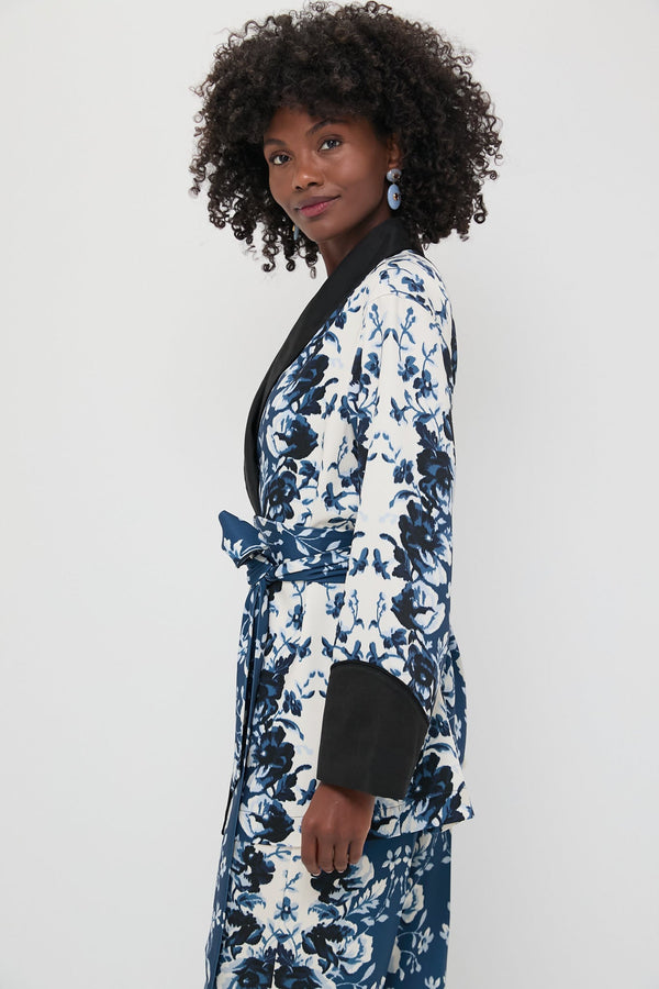 Indigo Reflection Drapey Twill Pascal Jacket