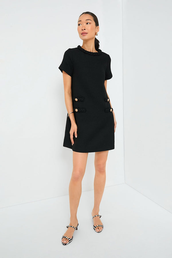 Black Tweed Jackie Dress
