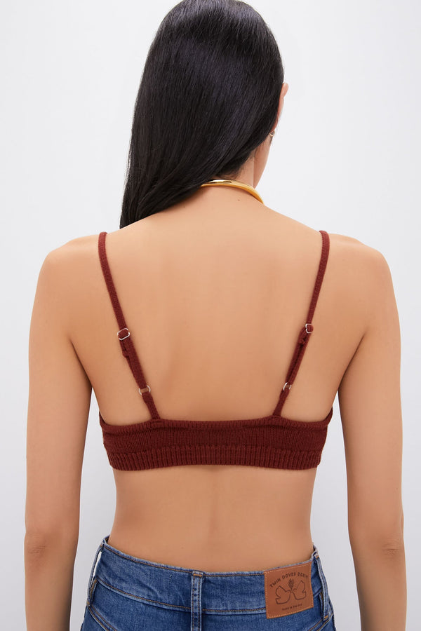 Chestnut Sweater Bra Top